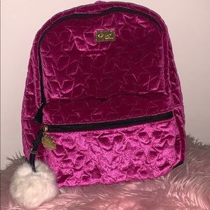 Mini velvet Backpack